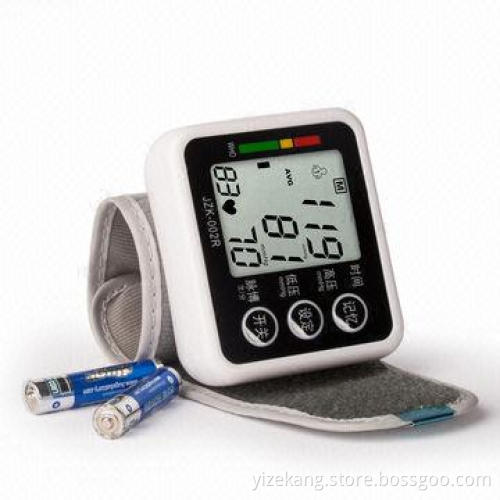 Wireless wrist blood pressure monitor with LCD screen